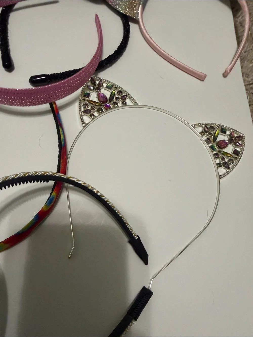 Head bands large lot variety of colors sparkly unicorn etc